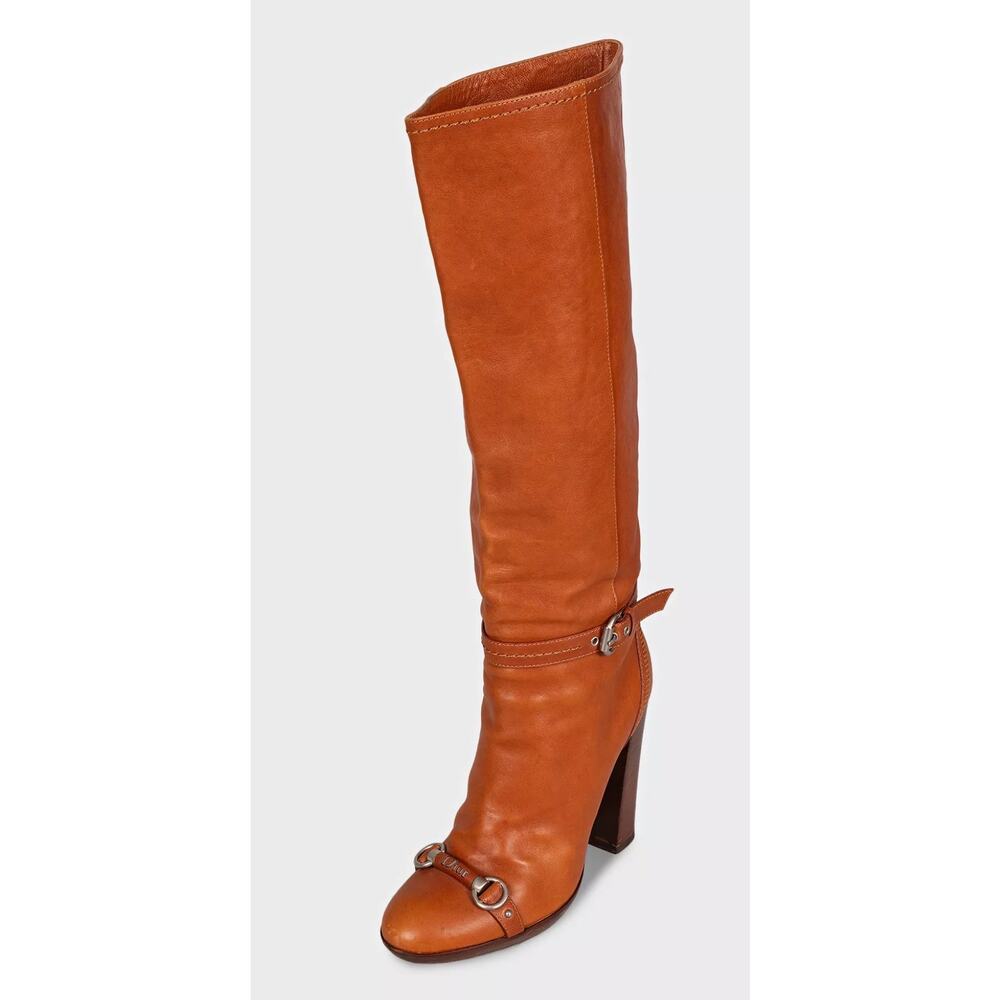 Christian Dior Brown Leather Boots, Size 38 EU - Picture 3 of 5